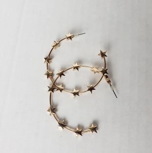 Star hooped earrings